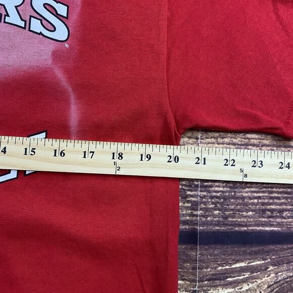 Red Rutgers Scarlet Knights Tie Dye Bleached Football T-Shirt - Large - Picture 7 of 7